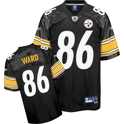 Men's Premier Hines Ward Reebok Jersey Black Home - #86 Throwback NFL Pittsburgh Steelers